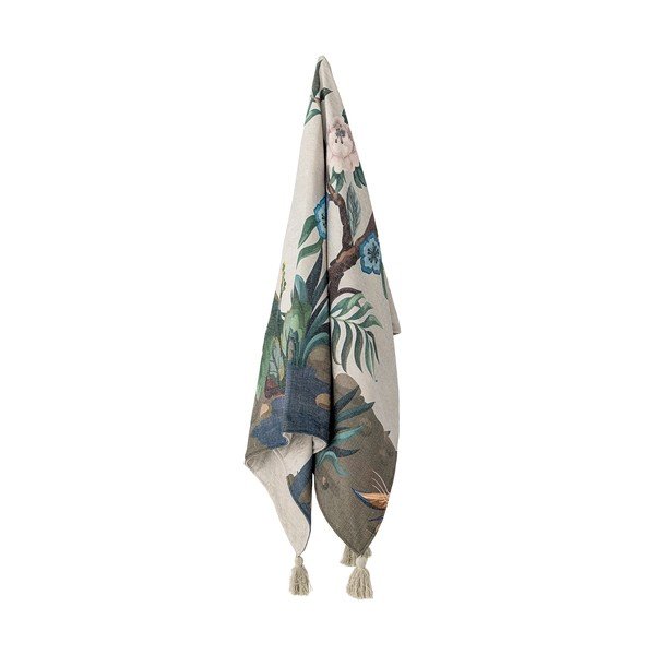 Zöld takaró 130x155 cm Peacock – Bloomingville-image-4