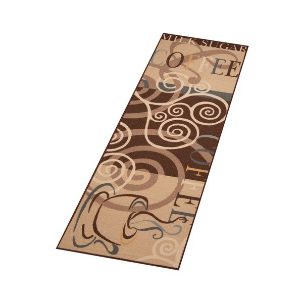 Vibe Coffee Ornament barna futószőnyeg, 67 x 180 cm - Zala Living-image-1