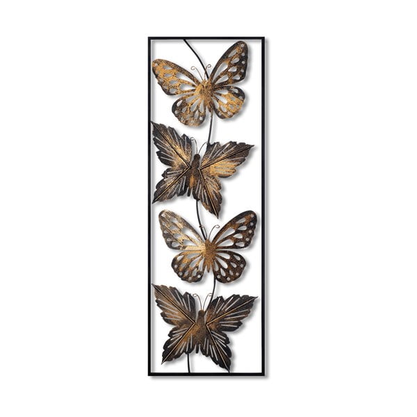 Fém fali dekoráció 100x35 cm Butterfly – Wallity