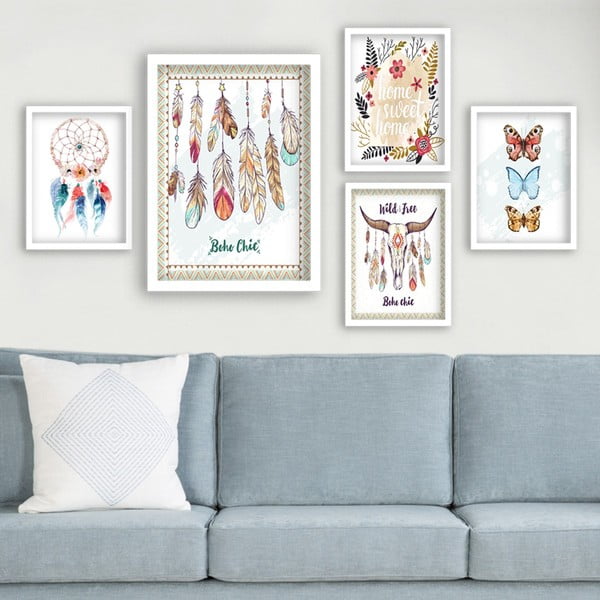 Kép szett 5 db-os Boho – Wallity-image-1