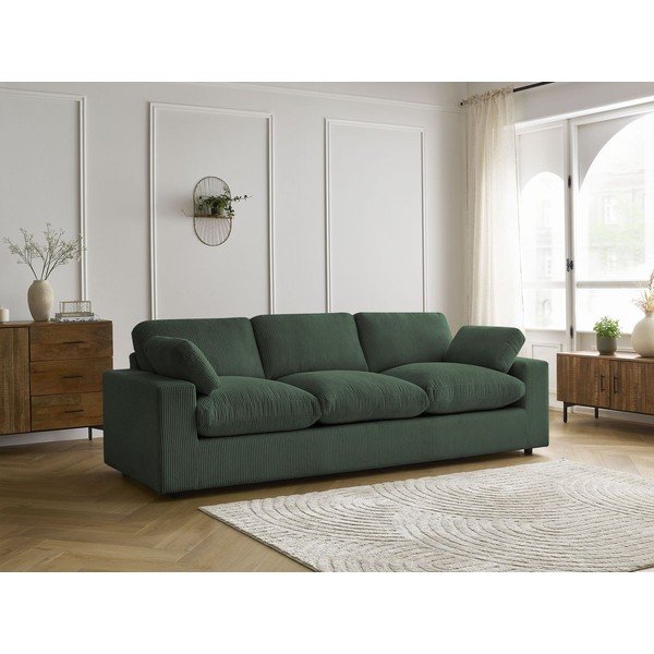 Zöld kordbársony kanapé 250 cm Belair – Bobochic Paris-image-1