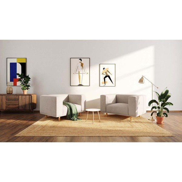 Bézs buklé relaxációs fotel Kukumo – Ame Yens-image-4