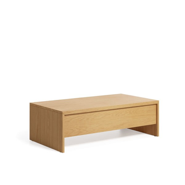 Natúr színű dohányzóasztal tölgyfa dekorral 60x110 cm Abilen – Kave Home-image-2