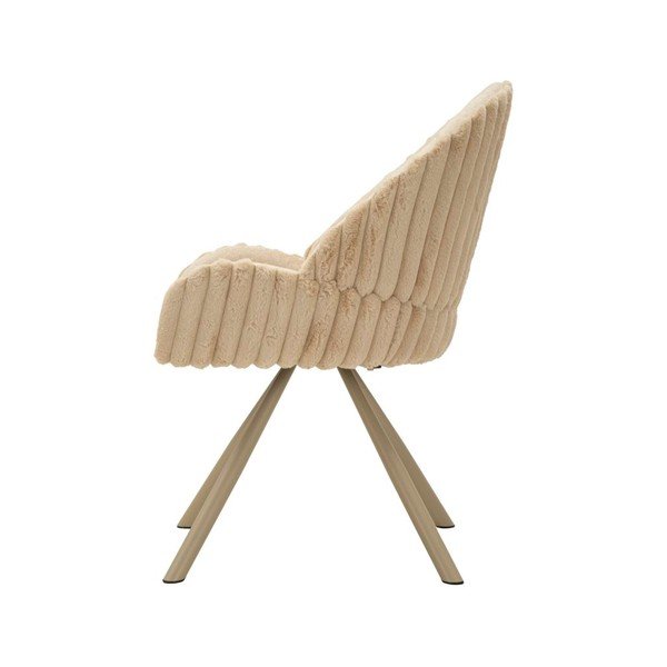 Krémszínű kárpitozott karfás étkezőfotel szett 2 db-os Stockholm – Mauro Ferretti-image-4