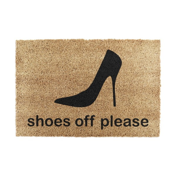 Kókuszrost lábtörlő 40x60 cm Shoes Off Please – Artsy Doormats