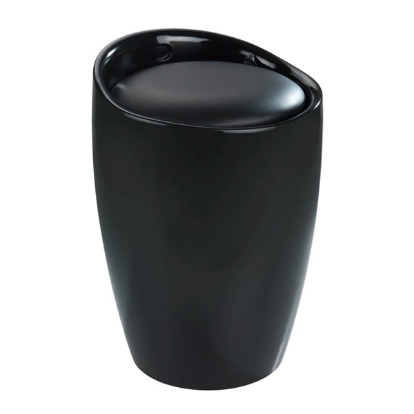 Candy fekete szennyestartó és ülőke egyben, 20 l - Wenko-image-2