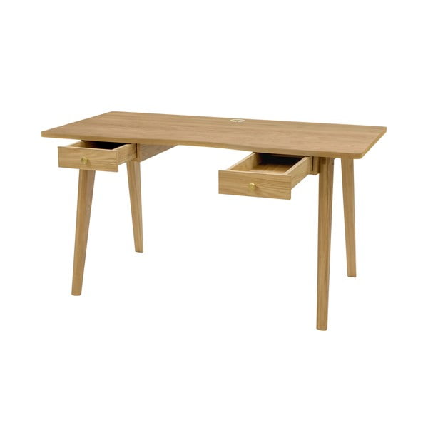 Íróasztal tölgyfa dekorral 70x140 cm Nice – Woodman-image-3