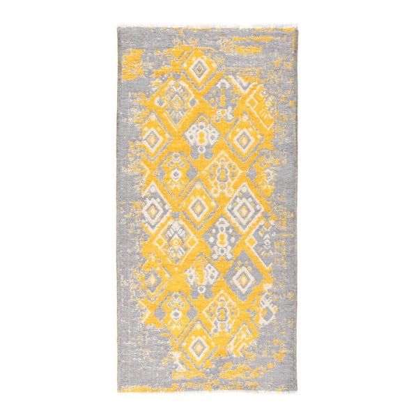 Homemania Maleah szürkés-sárga kétoldalú szőnyeg, 77 x 150 cm