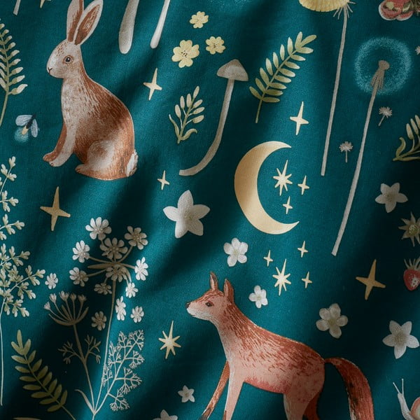 Sötétzöld kétszemélyes hosszabbított ágyneműhuzat 230x220 cm Enchanted Twilight – Catherine Lansfield-image-4