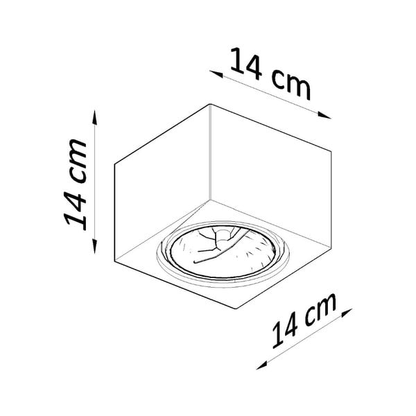 Fehér spotlámpa 14x14 cm Duozone – Sollux-image-4