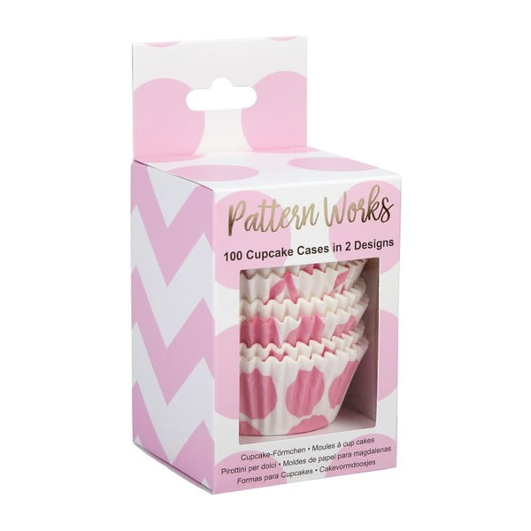 Pattern Works Zig 100 db-os rózsaszín muffinpapír szett - Neviti