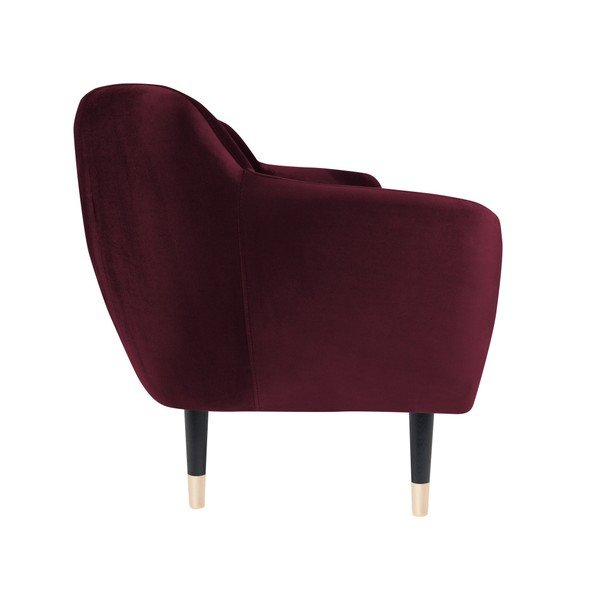Amelie borvörös kanapé fekete lábakkal, 158 cm - Mazzini Sofas-image-3