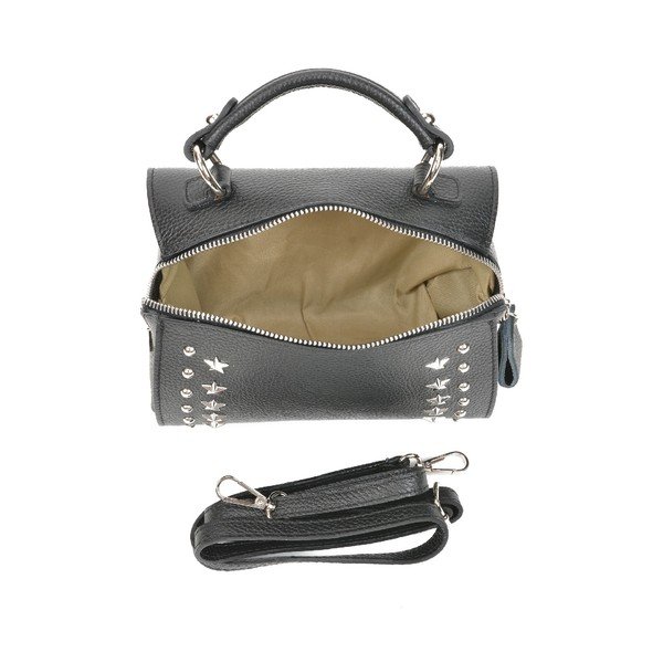 Chiara fekete bőr kézitáska - Mangotti Bags-image-4