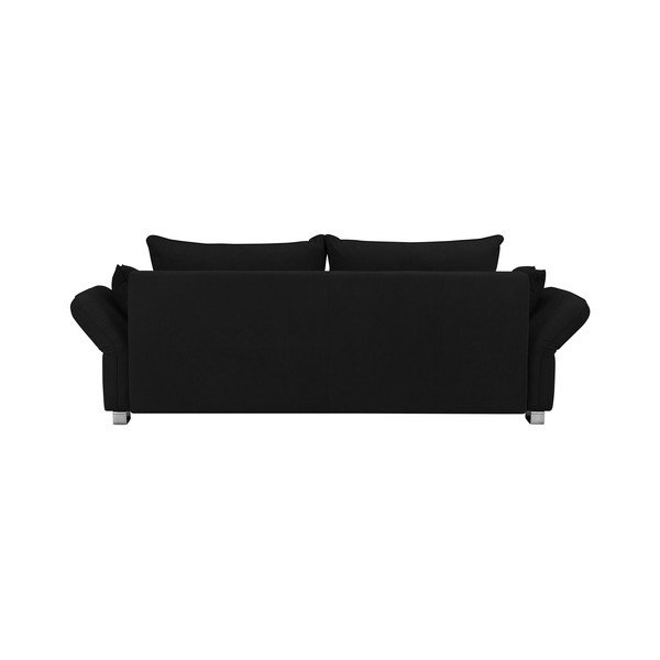 Casiopeia fekete kinyitható kanapé tárolóhellyel, 245 cm - Windsor & Co Sofas-image-3