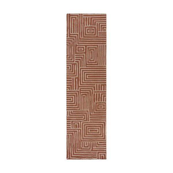 Terrakotta színű futószőnyeg 80x300 cm Kylo – Flair Rugs
