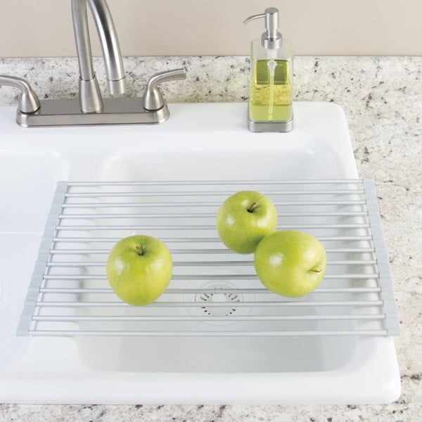 Ezüstszínű alumínium csepegtetőtálca mosogatóra Metro – iDesign-image-1