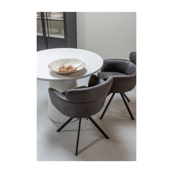 Sötétbarna kárpitozott karfás étkezőfotel Fenne – WOOOD-image-1