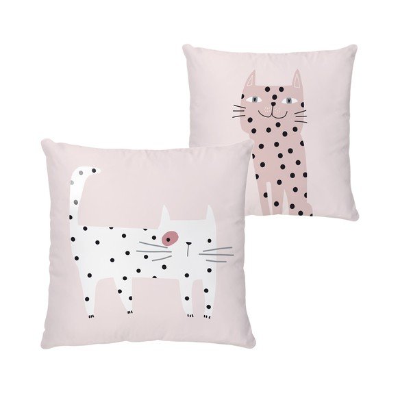 Pamut-szatén gyerek párna 45x45 cm Meow Meow – Butter Kings