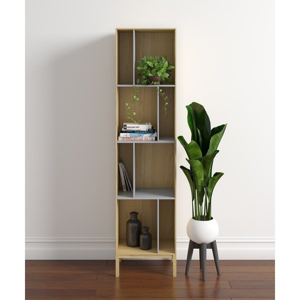 AbbeyWood könyvszekrény szürke polcokkal - Woodman-image-1