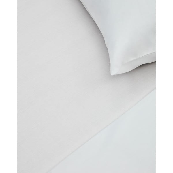 Fehér gumis pamut-perkál lepedő 90x200 cm Teia – Kave Home-image-2