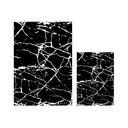 Fehér-fekete fürdőszobai kilépő szett 2 db-os 60x100 cm Cracks – Mila Home