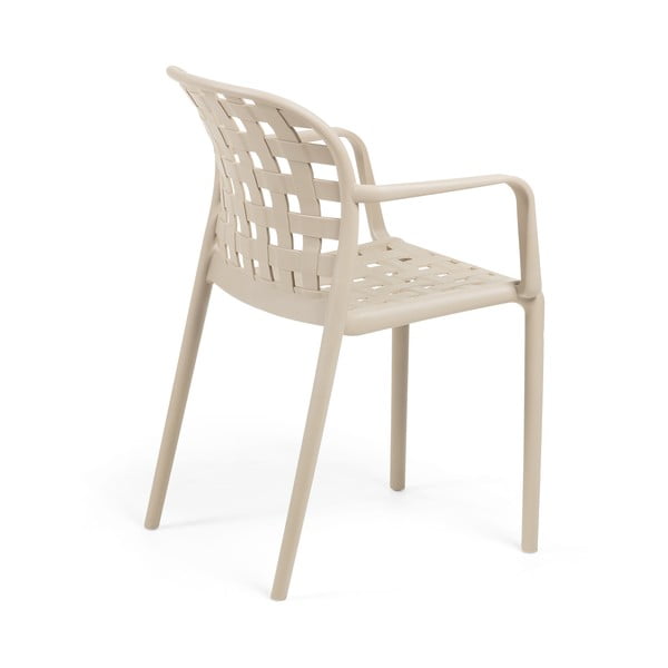 Onha bézs kerti szék acél lábakkal - Kave Home-image-2