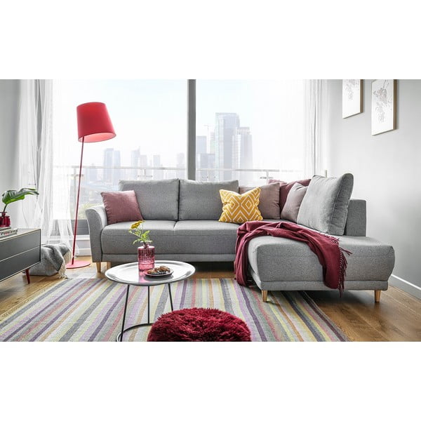 Lovely Annie világosszürke kinyitható sarokkanapé, jobb oldali - Miuform-image-1