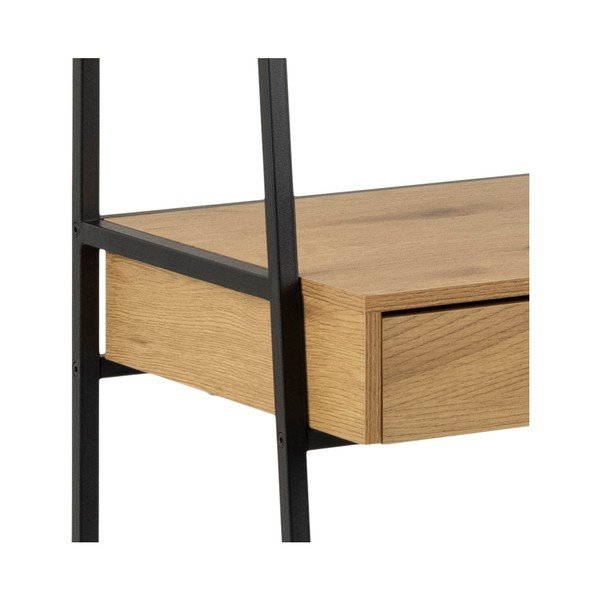 Seaford könyvespolc tölgyfa dekorral, 77 x 175 cm - Actona-image-4