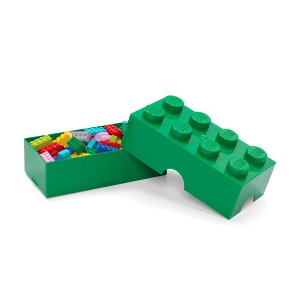 Sötétzöld műanyag gyerek tárolódoboz 20x10x7 cm – LEGO®-image-2