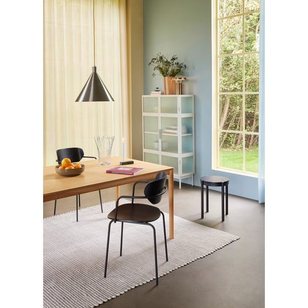 Natúr színű étkezőasztal tölgyfa dekorral 100x200 cm Ground – Hübsch-image-1