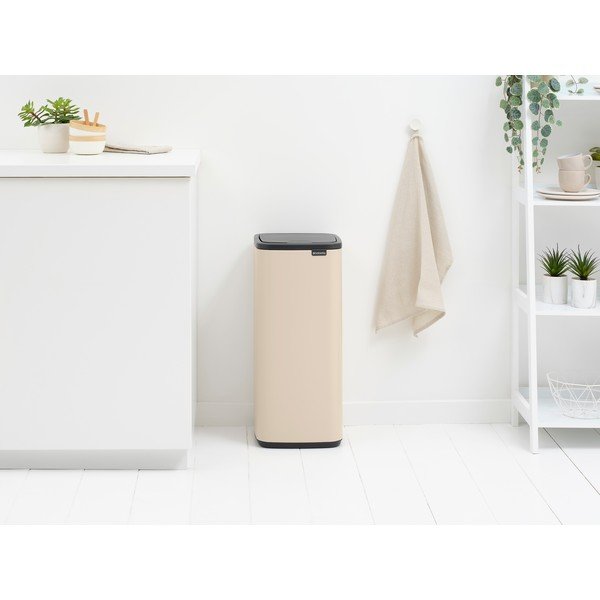 Bézs acél érintésre nyíló szemetes 30 l Bo Touch – Brabantia-image-1