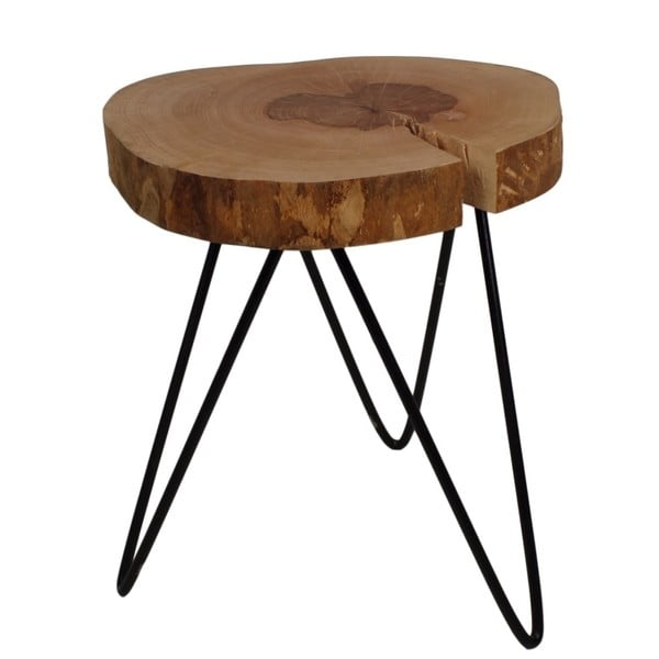 Roxy kisasztal tölgyfa asztallappal, magassága 44 cm - HSM collection