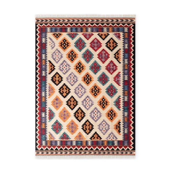 Piros kétoldalas kézi szövésű gyapjú szőnyeg 120x170 cm Kamal Kian – Nouristan