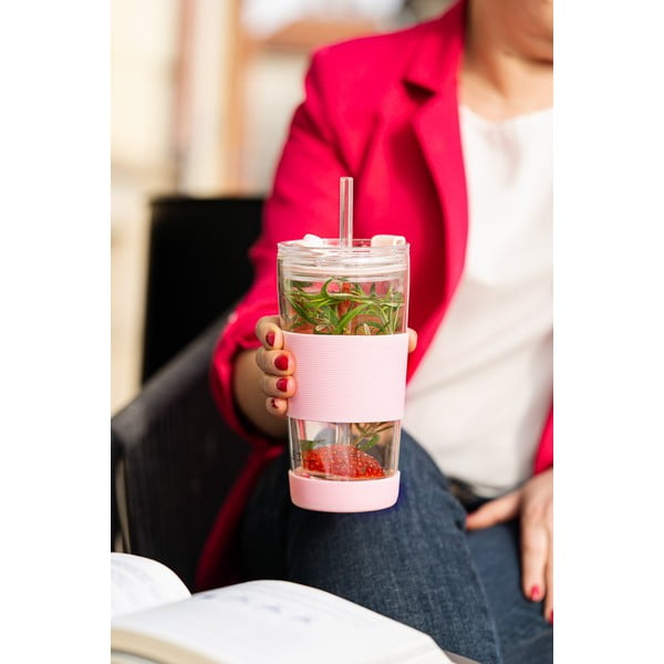 Rózsaszín termobögre 600 ml Fuori – Vialli Design-image-2