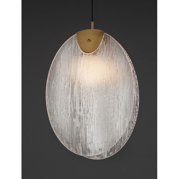 Sárgaréz színű acél LED függőlámpa üveg búrával Shelina – Nova Luce-image-4