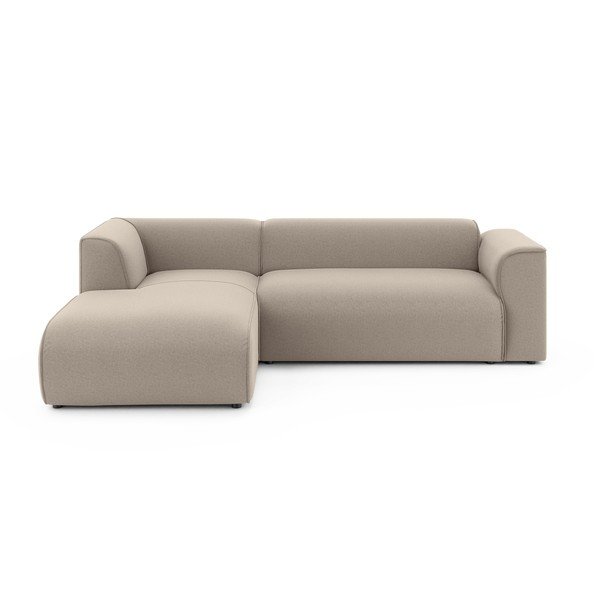 Világosbarna sarokkanapé (bal oldali-heverő résszel) Merid  – Ropez
