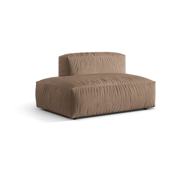 Világosbarna bársony kanapé modul (bal oldali) Martina – Micadoni -image-1