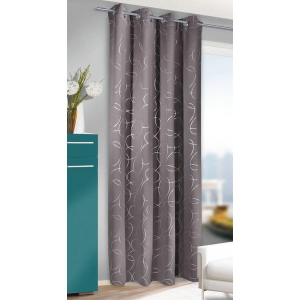 Sötétszürke függöny 135x245 cm Circles – Sehlbach-image-1