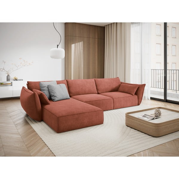 Piros sarokkanapé (bal oldali) Vanda – Mazzini Sofas-image-1