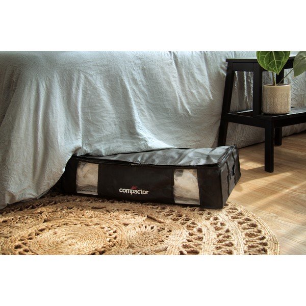 XXL Black Edition 3D fekete ágy alatti ruhatároló doboz, 145 l - Compactor-image-1