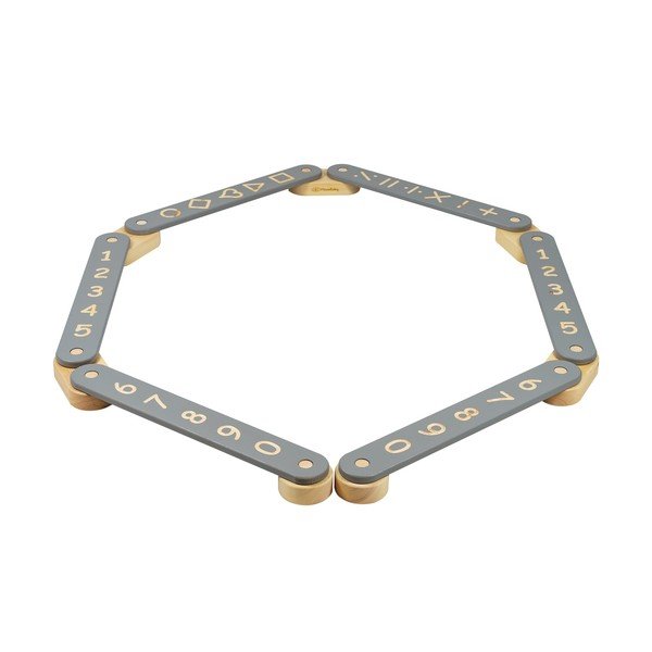 Szürke borovi fenyő egyensúlyozó pálya 10x408x5 cm Montessori – Meowbaby