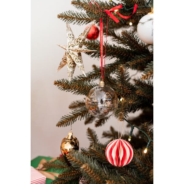 3 db-os aranyszínű szívalakú üveg karácsonyi dísz készlet - Ego Dekor-image-1