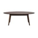 Sötétbarna dohányzóasztal tölgyfa dekorral 65x130 cm Yumi – Rowico