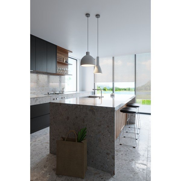 Világosszürke függőlámpa beton búrával ø 17 cm Mattia – Sollux-image-3