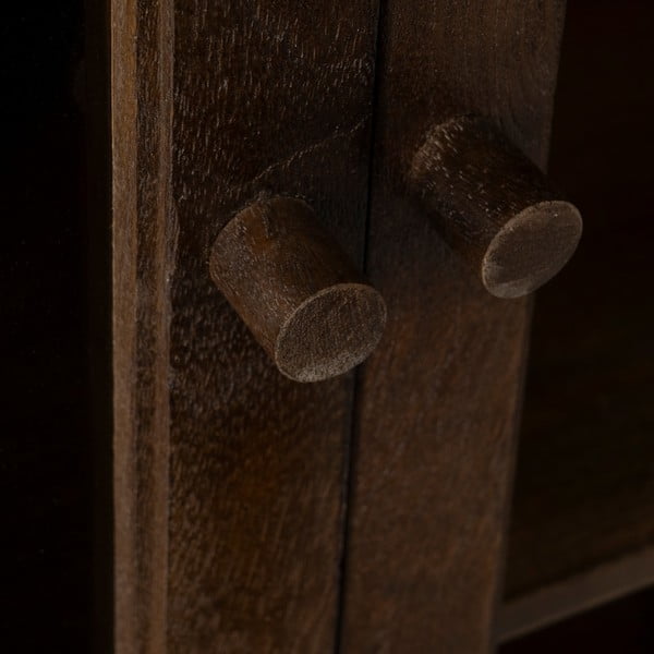 Barna mangófa tálalószekrény 80x100x40 cm Ravi – Ixia-image-4