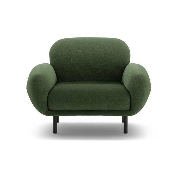 Zöld buklé fotel Poppy – Micadoni -image-1