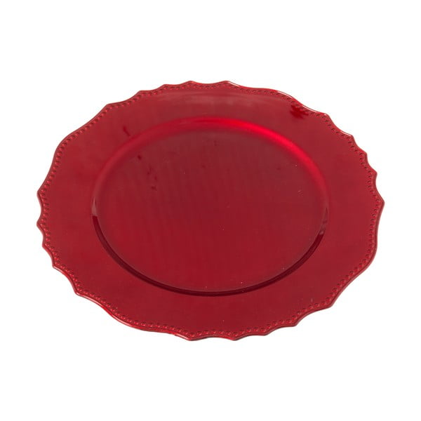 Piros ovális szervírozó tányér - Casa Selección