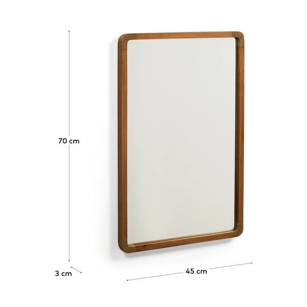Fali tükör tömörfa kerettel 45x70 cm Shamel – Kave Home-image-4