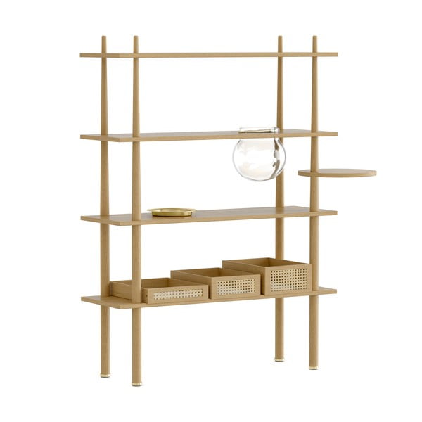 Natúr színű moduláris polcrendszer elem tölgyfa dekorral 35x18 cm Stories – UMAGE-image-1