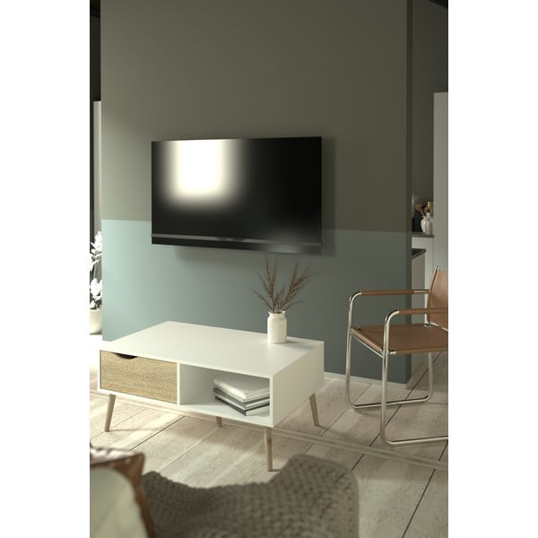 Oslo fehér dohányzóasztal, 99 x 60 cm - Tvilum-image-1